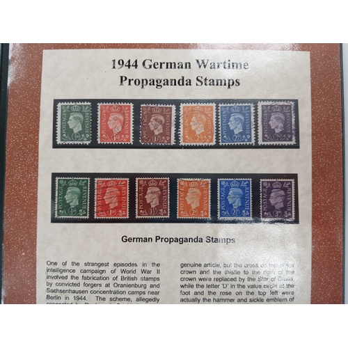87 - Great Britain. 1944 German Wartime propaganda stamps in Westminster folder.