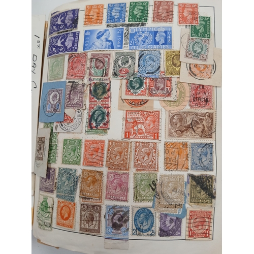 88 - Old Time. A world collection in two volumes, comprising an old International Stamp Album ( front and... 