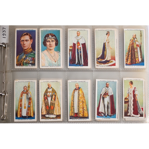 9 - Five albums of sets and parts sets of Players cigarette cards,  various subject matter arranged in a... 