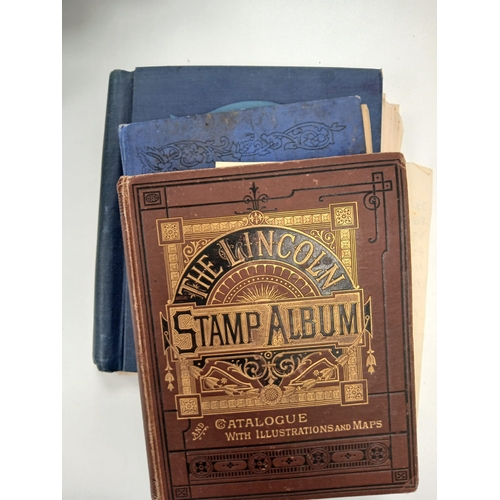 103 - World and China. A collection of world stamps in three albums, with strength in an intact Lincoln al... 