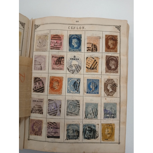 103 - World and China. A collection of world stamps in three albums, with strength in an intact Lincoln al... 