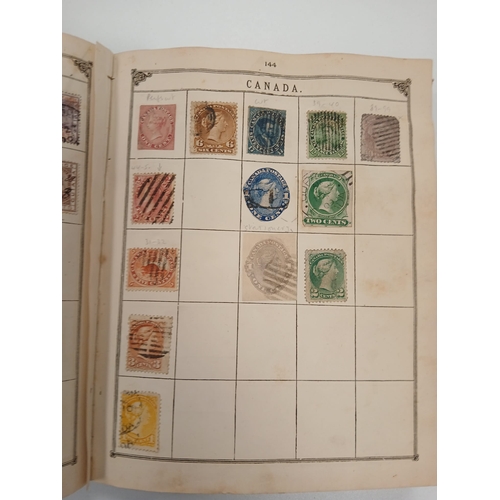 103 - World and China. A collection of world stamps in three albums, with strength in an intact Lincoln al... 