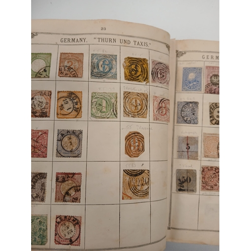 103 - World and China. A collection of world stamps in three albums, with strength in an intact Lincoln al... 