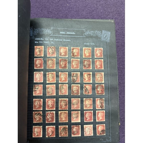 175 - Great Britain. A valuable collection of 1d reds plates 71 to 225, in quantity, housed in four Barcla... 