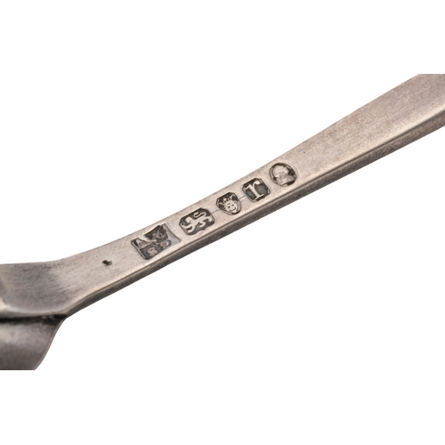 111 - A George III silver marrow scoop, crested on the back of the bowl, by George Smith & William Fearn, ... 