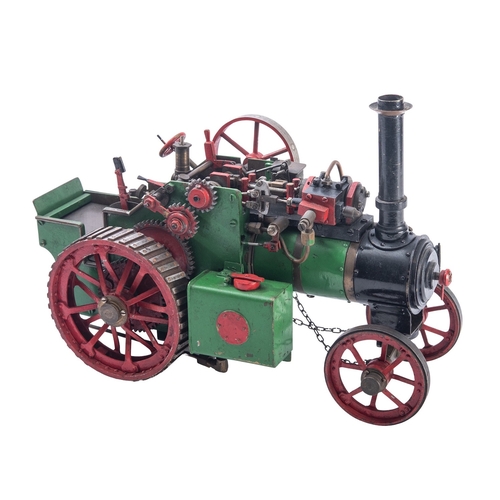 A 1 inch live steam scale model traction engine, with 3 inch six spoke ...