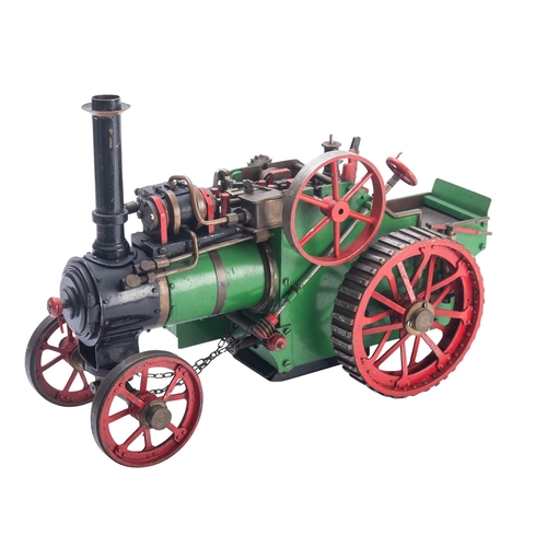 A 1 inch live steam scale model traction engine, with 3 inch six spoke ...