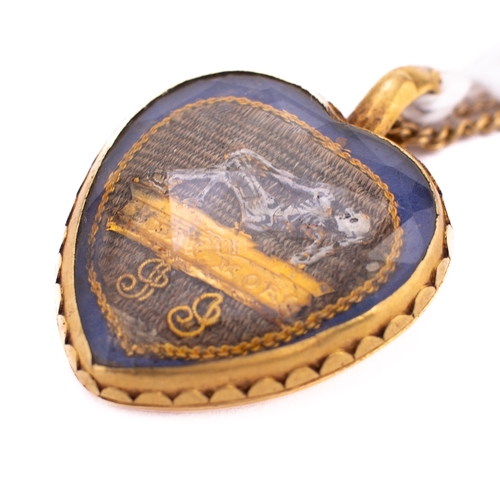 477 - An early 18th Century Gold, Enamel and Rock Crystal 'Stuart Crystal' Memento Mori Pendant,
the facet... 