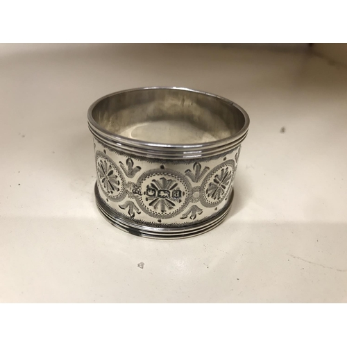 160 - Hall Marked Silver Napkin ring - Sheffield 1921