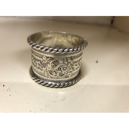 161 - Hall Marked Silver Napkin ring - Birmingham 1908