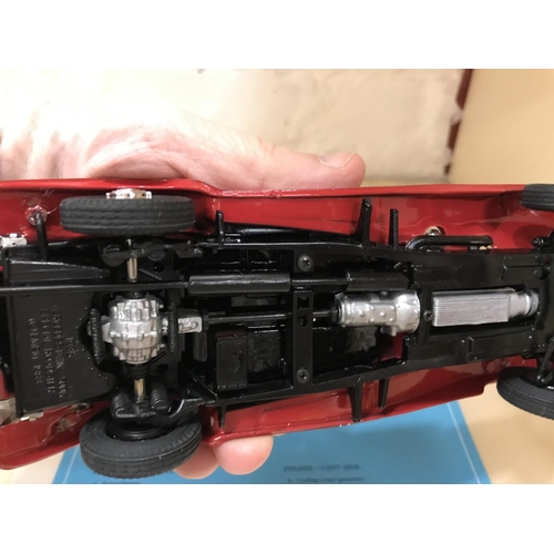 89 - Franklin mint 1/24 scale precision model of Mercedes 500K, special roadster with paperwork