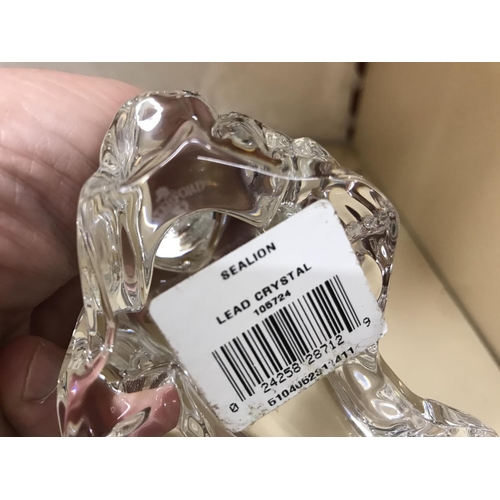 193 - Waterford crystal model of a Sealion