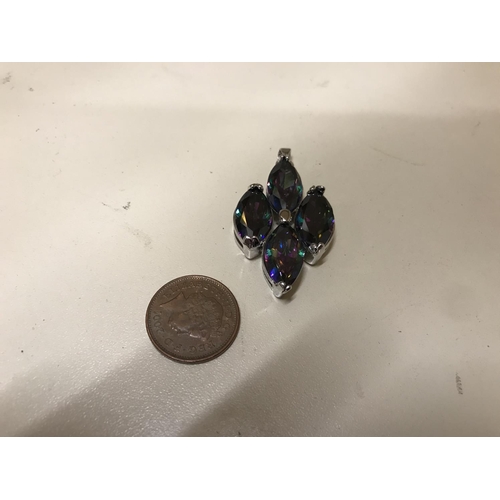 133 - 925 Silver Mystic Topaz pendant