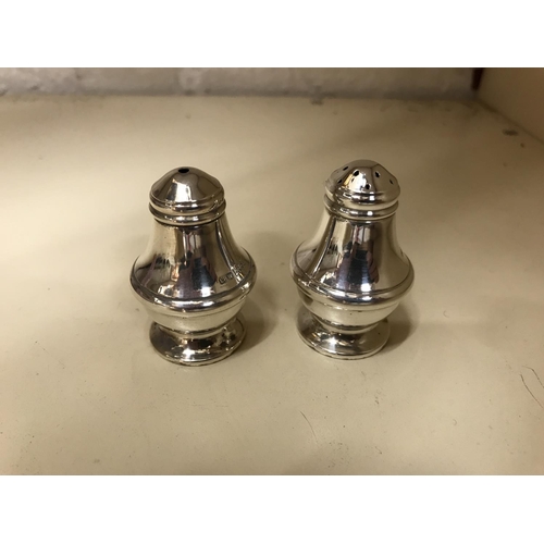 144 - Hall Marked Silver small Salt & Pepper, B'ham 1984