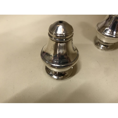 144 - Hall Marked Silver small Salt & Pepper, B'ham 1984