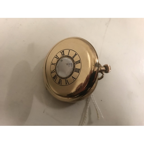 146 - Waltham rolled gold half hunter pocket watch