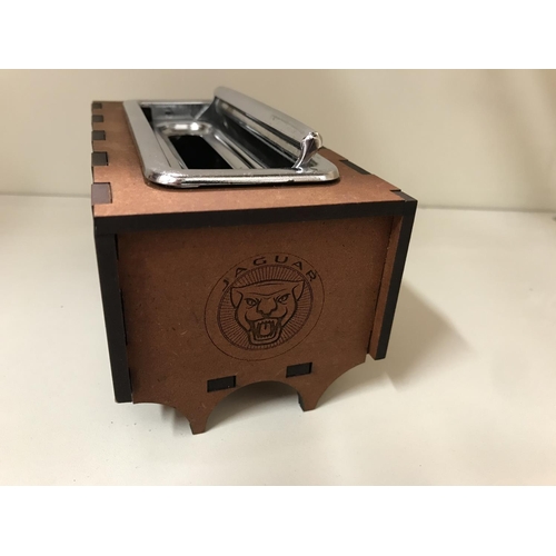 71 - Jaguar XJ6 series 3 Ashtray mounted in custom wooden box