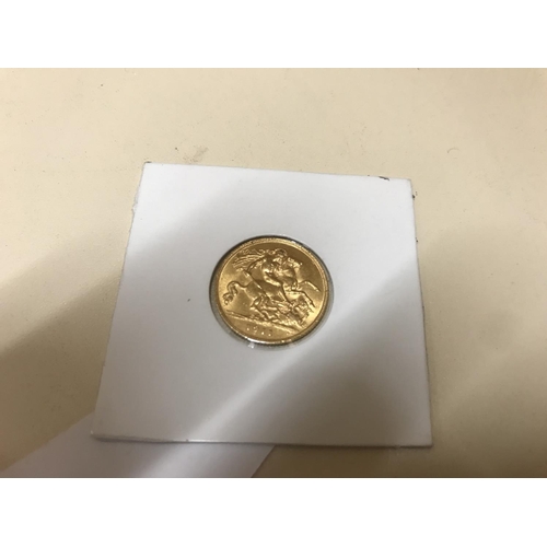 208 - 1911 Half Sovereign coin