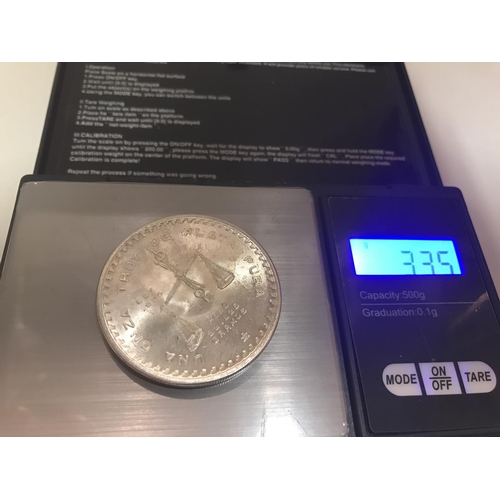 200 - Mexican 1oz 33.6g Una Onza Troy de Plata Pura coin