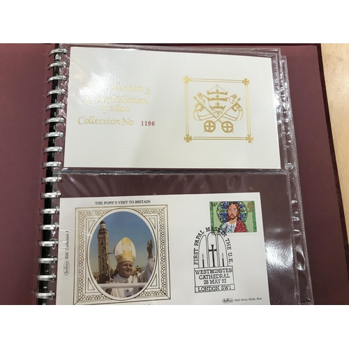 216 - Benham Silk First Day Covers x 19 - Visit of Pope John Paul 11 to UK, l/edition