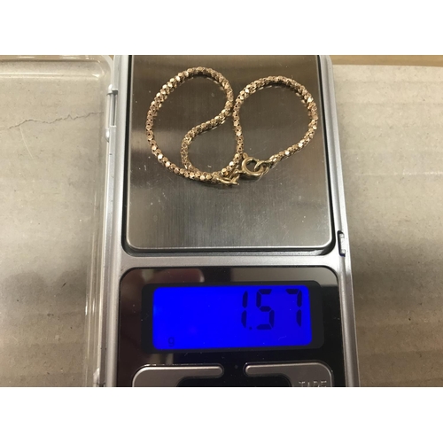 44 - 9ct Gold bracelet, 1.57g