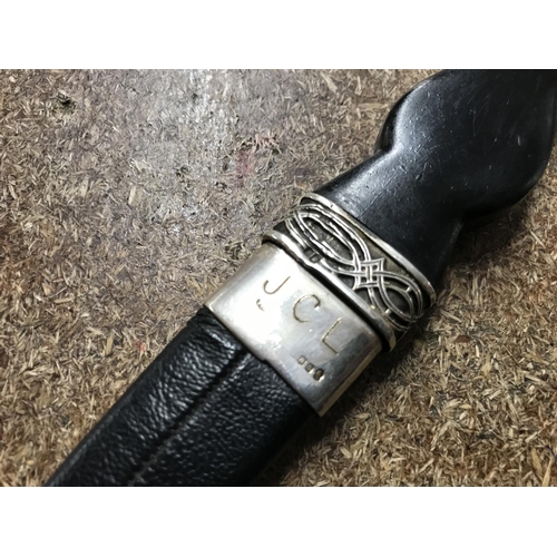 301 - Hall Marked Silver Scottish Sgian Dubh, Edinburgh 1977