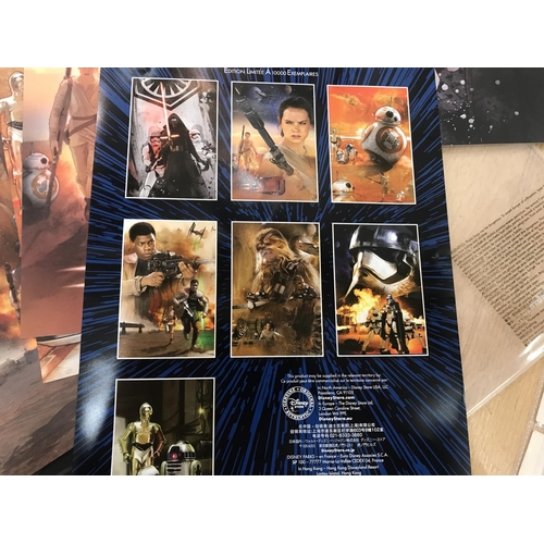 255 - Star Wars Set of 7 Limited edition Lithographs in album