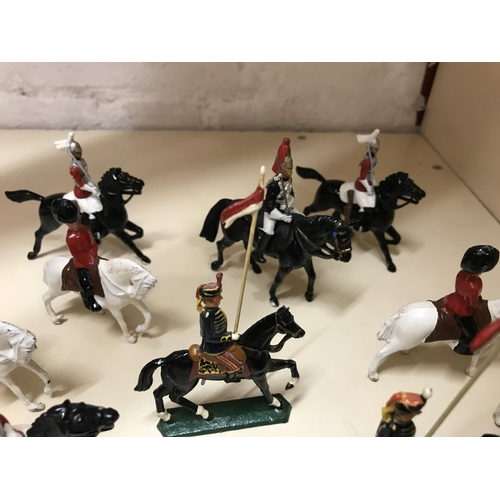 178 - Collection of x 11 Lead Soldiers on Horseback, minor paint loss