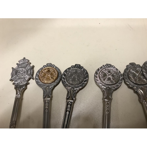 203 - 7 x Silver plated 'Rifles' spoons