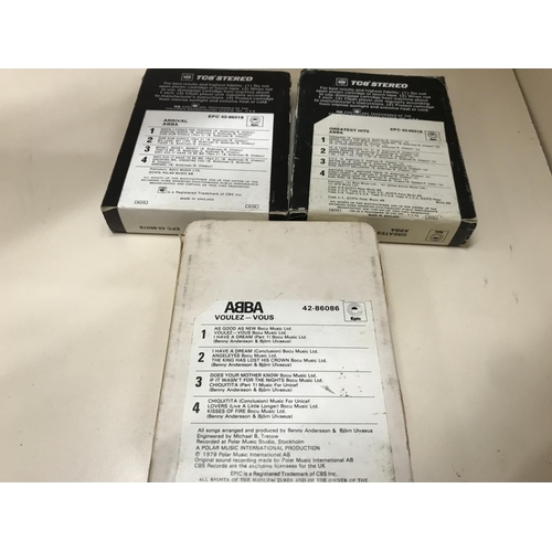 298 - 3 X 1970's ABBA 8 track tapes (untested)