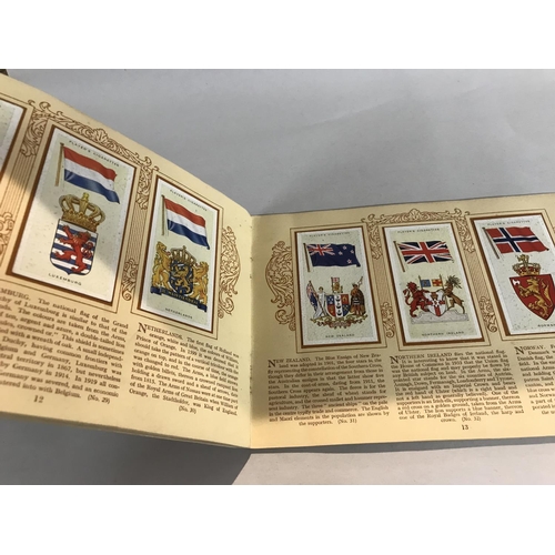 209 - Cigarette Card Album - National Flags & Arms, complete set, Cards stuck in