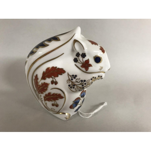 13 - Royal Crown Derby Squirrel, gold stopper