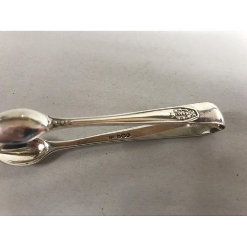 138 - Hall marked Silver Sugar Tongs, 3