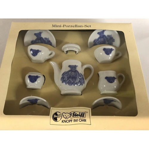 22 - Steiff Miniature Tea set in Original Box