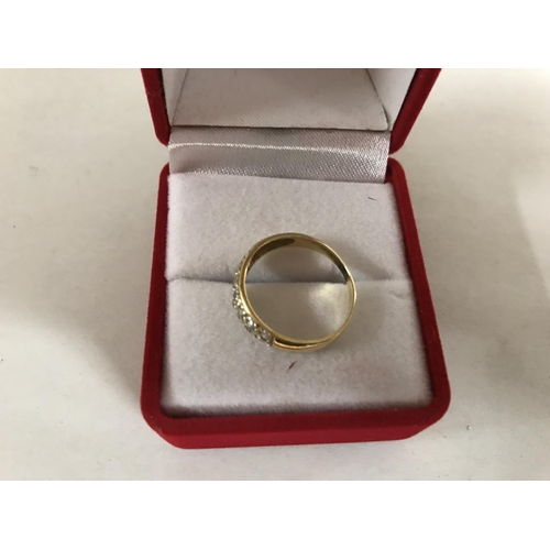 188 - 18ct Gold Diamond Ring size N, 2.6g