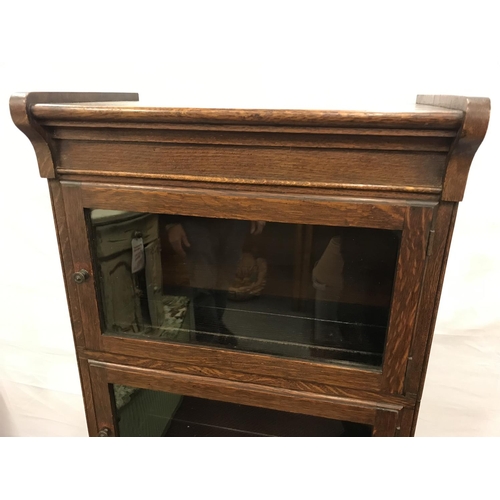 302 - Minty Oxford Bookcase c1930's with 4 Opening Sections, 55