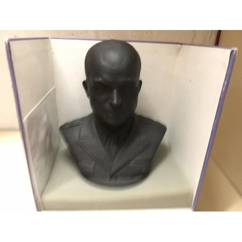 290 - Wedgwood Black Basalt l/edition Bust of President Eisenhower, box & cert.