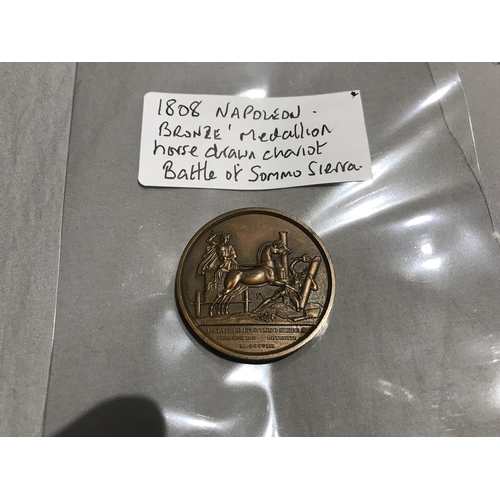 92 - 1808 Napoleon Bronze Medallion - Battle of Somme, Sierra