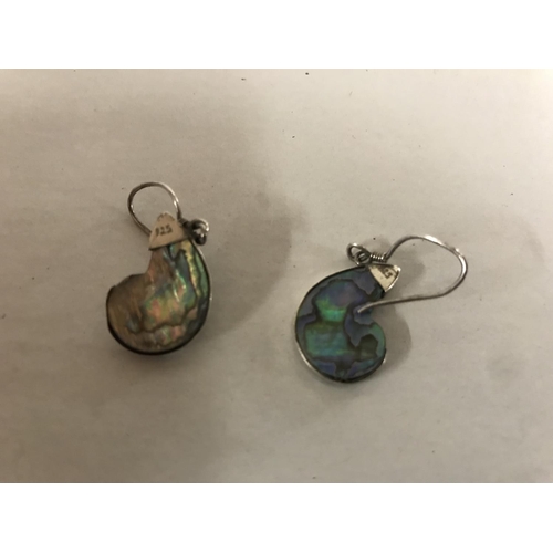 112 - Sterling Silver & Shell Earrings