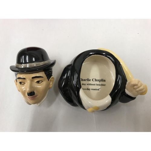 9 - Kevin Francis boxed Face Pot - Charlie Chaplin