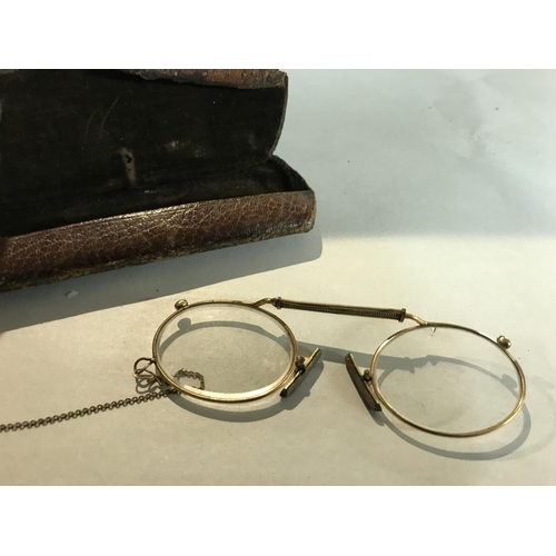 23 - Cased Vintage Glasses - case worn