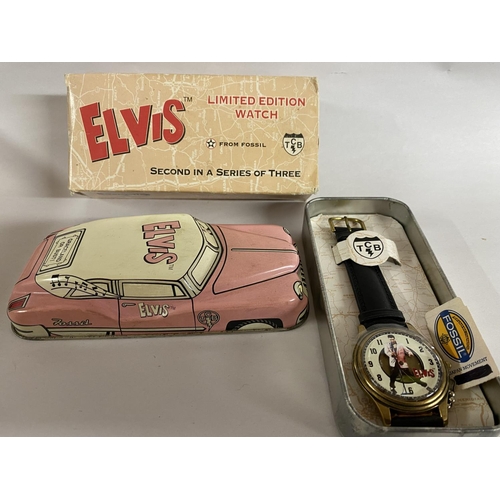 26 - Fossil 'Elvis' limited edition Watch with Tin