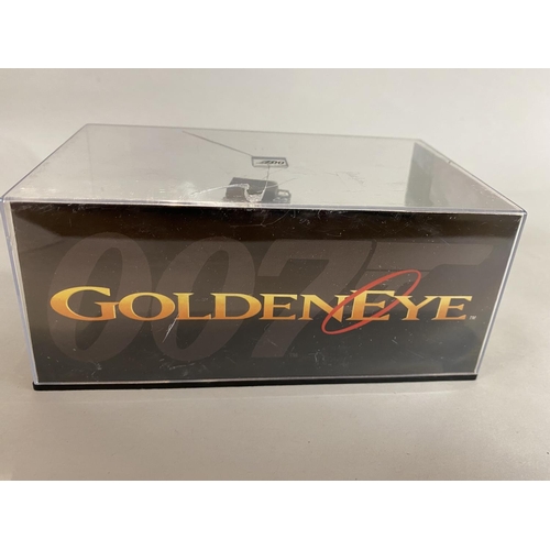 163 - James Bond Die Cast ZAZ-965A from Goldeneye, Top of Perspex Box split