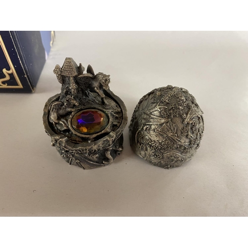 63 - Pewter Myth & Magic - The Castle of Pegasus Trinket Box