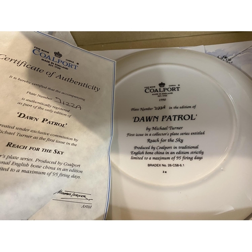 81 - Coalport Collectors Plate - Dawn Patrol, boxed with Certificate