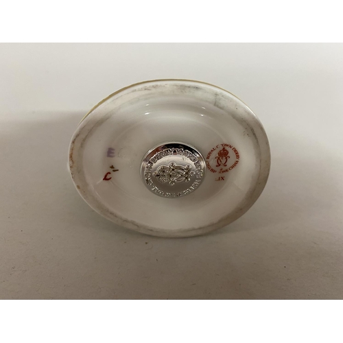 203 - Royal Crown Derby Baby Pig, Silver Stopper Second