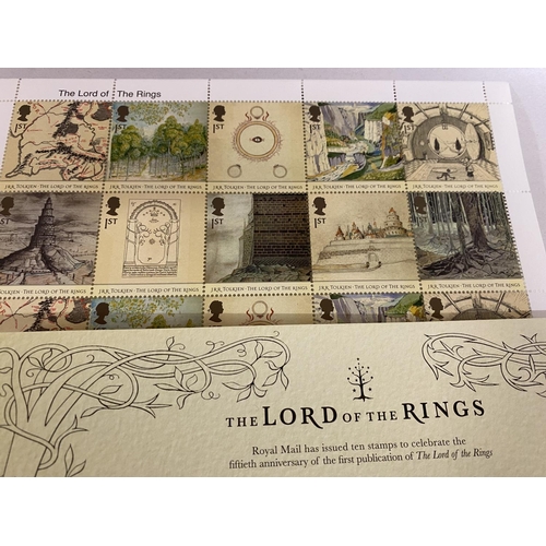 209 - Lord of The Rings Unstamped First Day Covers with 70 x Unused First Class Stamps