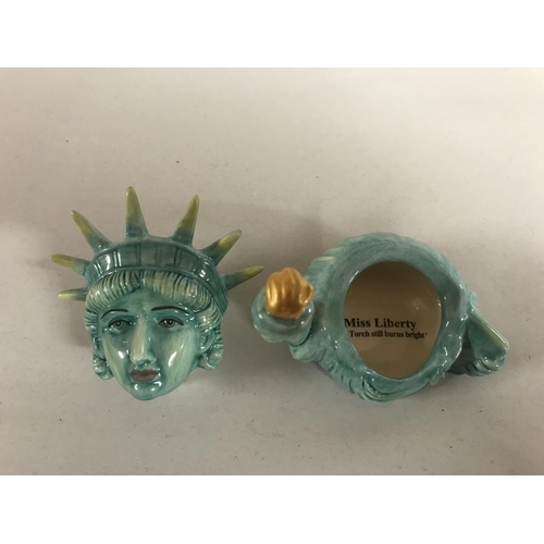 296 - Kevin Francis Face Pot - Statue of Liberty