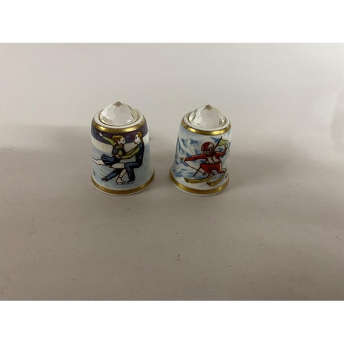 51 - 2 x 1984 Winter Olympic Thimbles