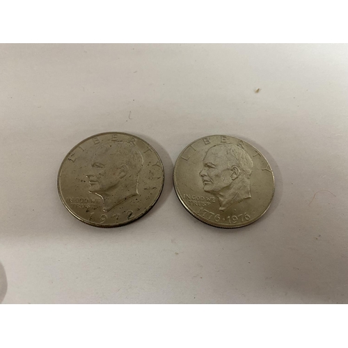 52 - 2 x 1970's USA One Dollar Coins